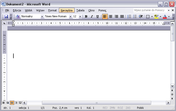 word2003_makro_Trados_1 Okno Worda bez marka Tradosa